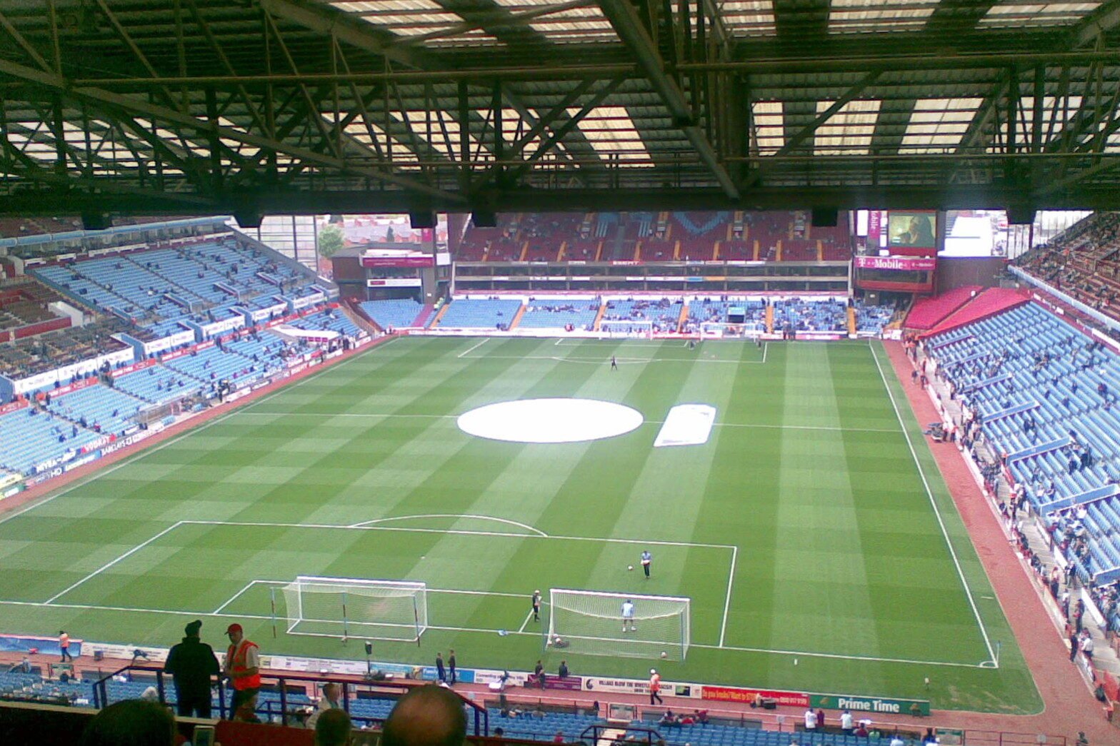 View of Villa Park, Aston Villa's stadium, from the top of the Holte End